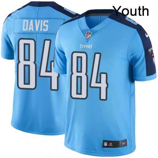 Youth Nike Tennessee Titans 84 Corey Davis Light Blue Team Color Vapor Untouchable Limited Player NFL Jersey